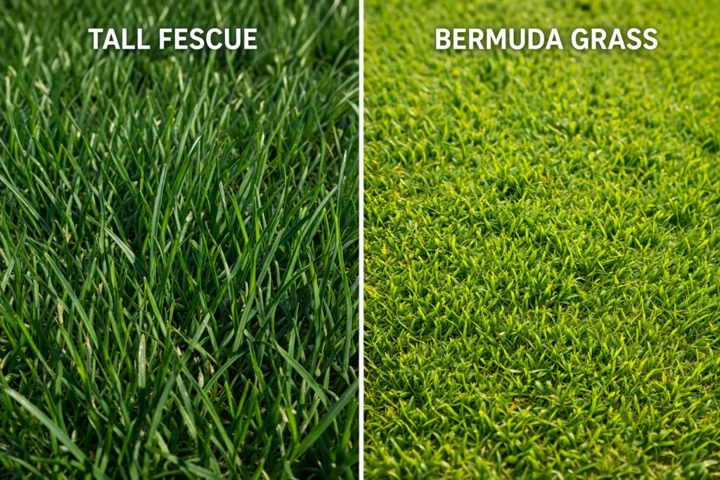 Comparing cool season versus warm season grass types for spring mowing schedules