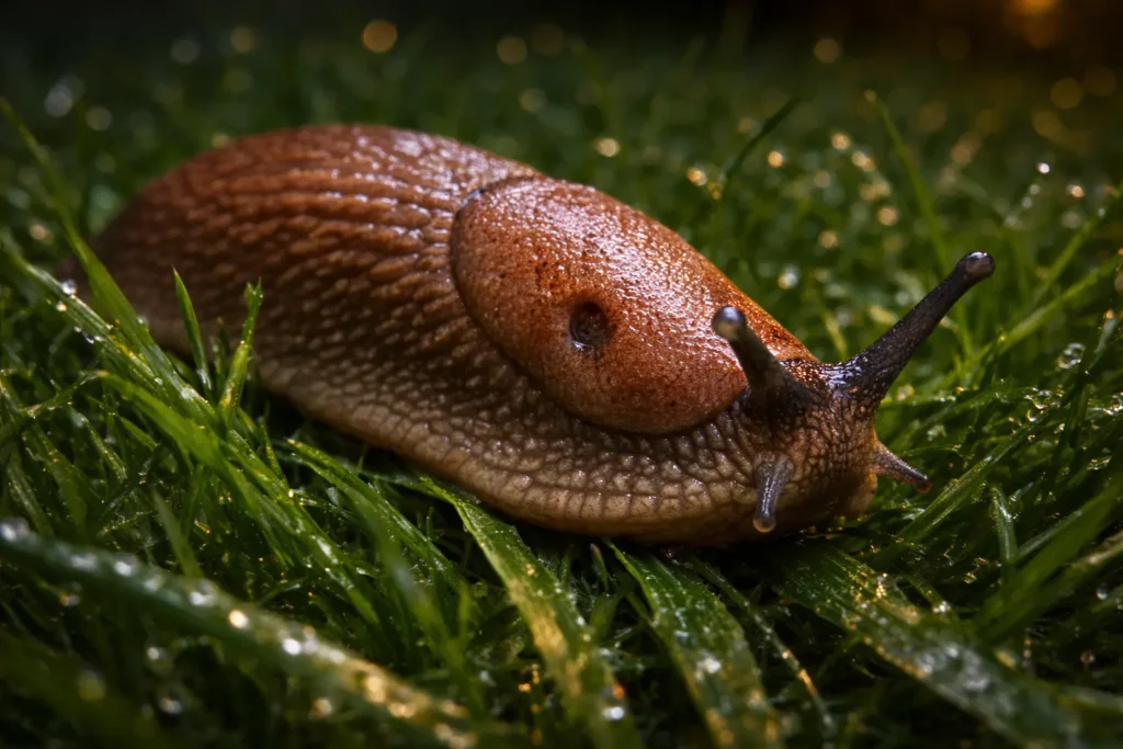 How to get rid of slugs in the lawn eating grass blades